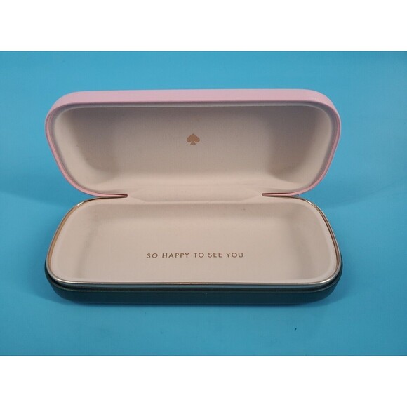 Kate Spade New York Pink Eyeglasses Ir Sunglasses Hard Case Flip Top Felt Lining - Picture 7 of 12